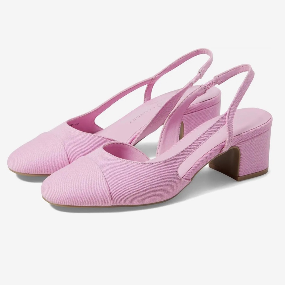 CHINESE LAUNDRY Rozie Half d’Orsay Slingback Heels in Pink